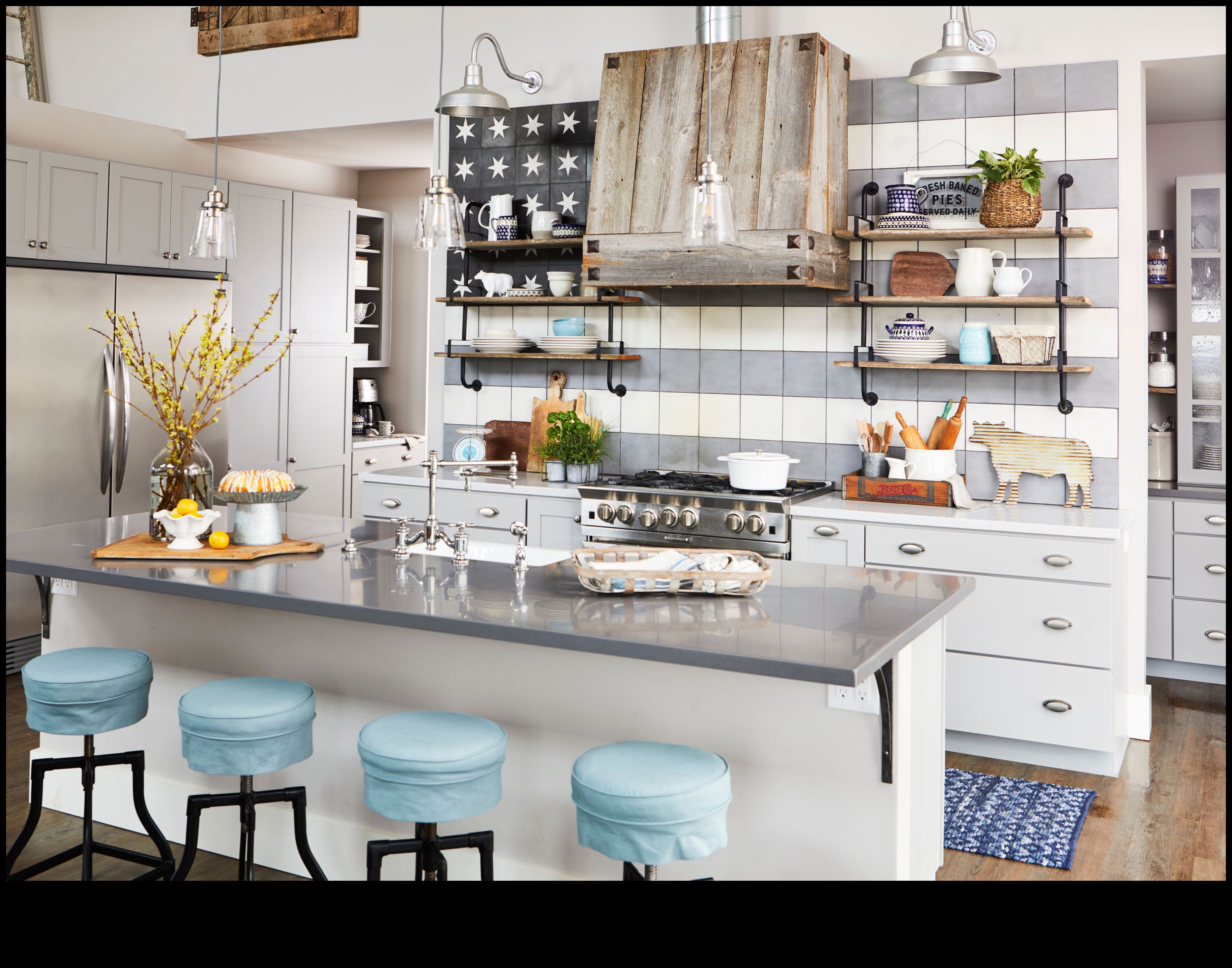 Industriāli elegantas virtuves dekoru idejas