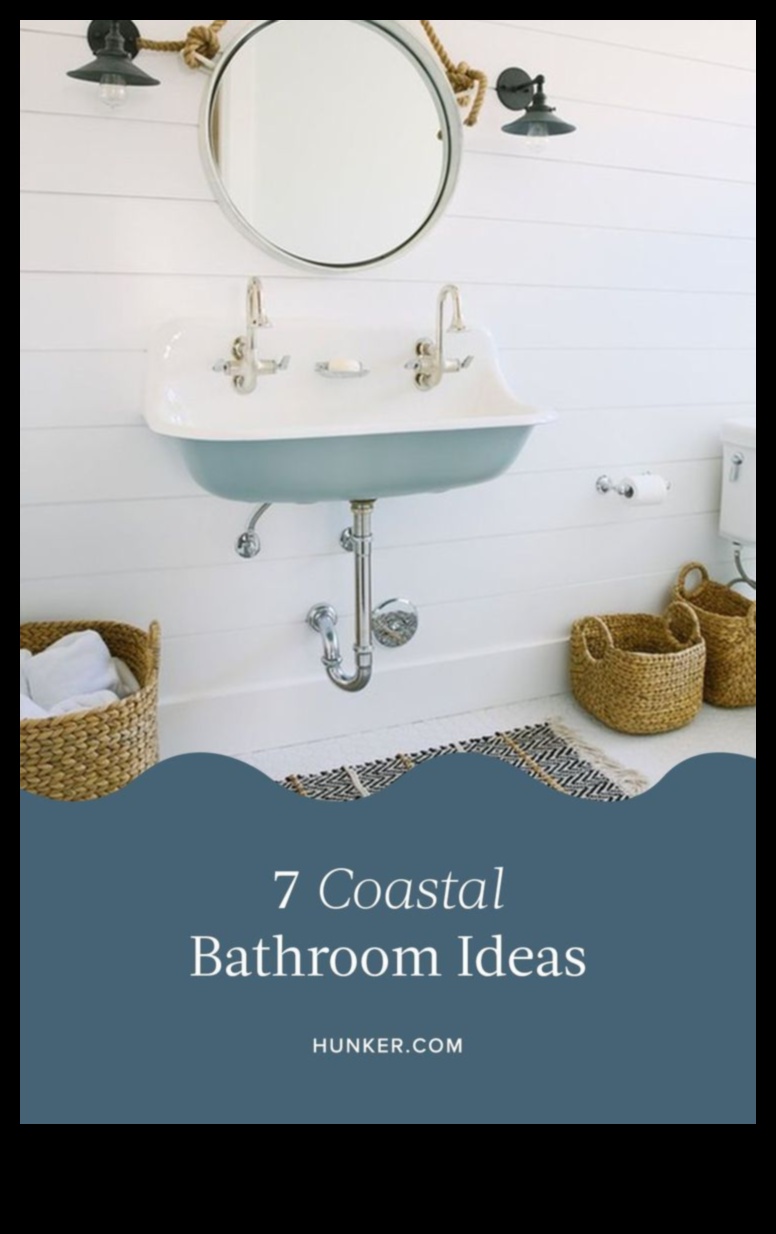 Kā izrotāt piekrastes vannas istabu relaksējošai atpūtai pie jūras?