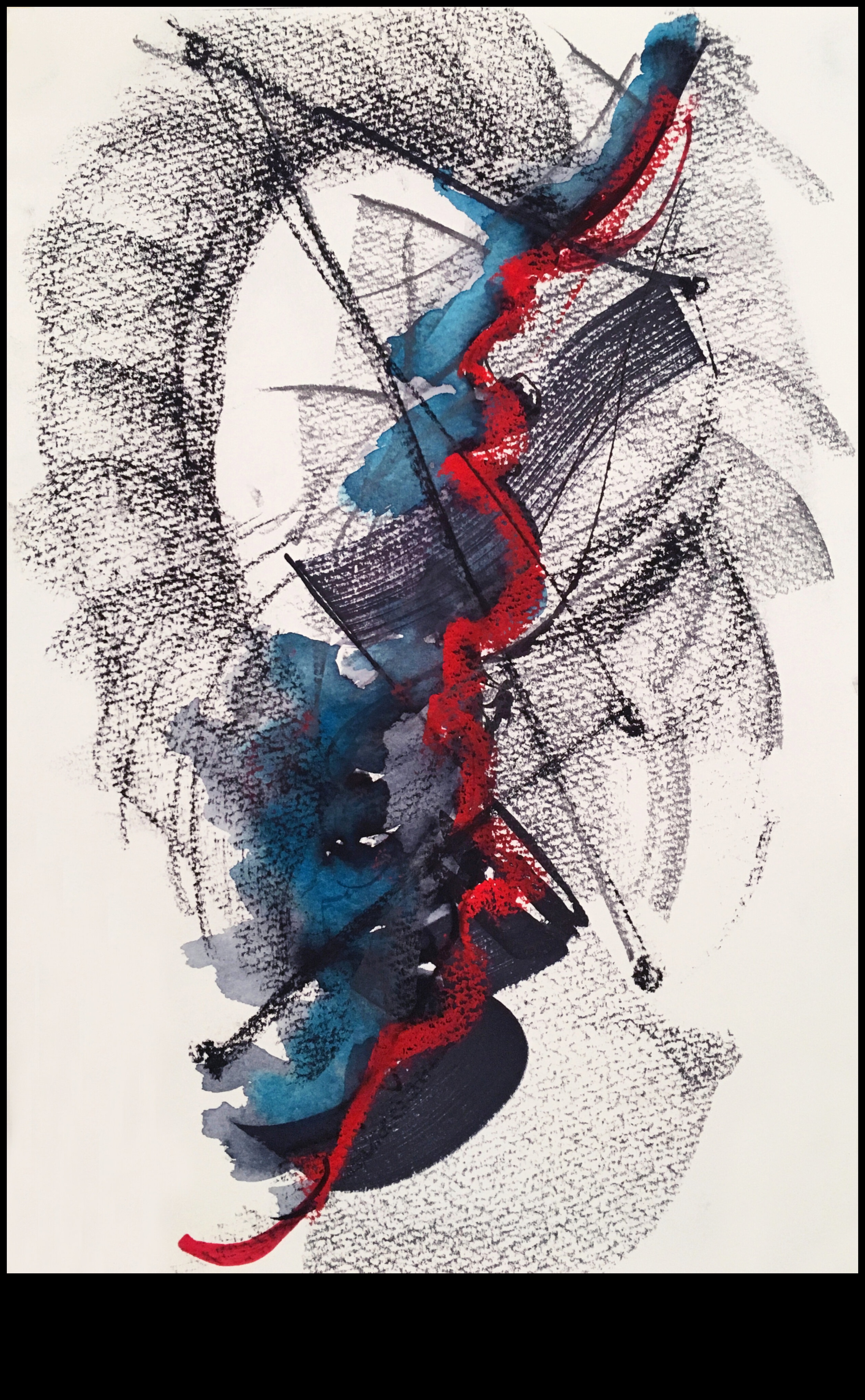 Ogļu un tintes saplūšana: eksperimentēšana ar jauktu datu nesēju